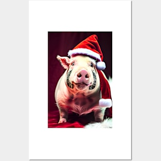 Christmas Pig (Christmas Animals) Posters and Art